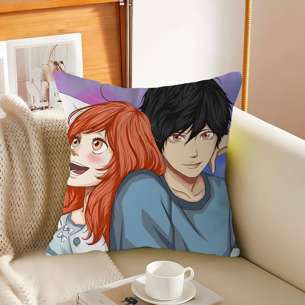 A-Ao H-Haru R-Ride Anime Pillow Covers Cartoon Sofa Decorative Home Double-sided Printing Short Plush Cute Cushion Cover