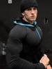 חולצת אימון ארוכה עם קפוצ'ון לגברים GYMSHARK גיבור-על מתייבשת במהירות