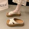 French Platform Slippers Women's Summer Outer Wear Advanced Sense 2025 New Versatile Not Tired Feet Beautiful Cool Slippers Women