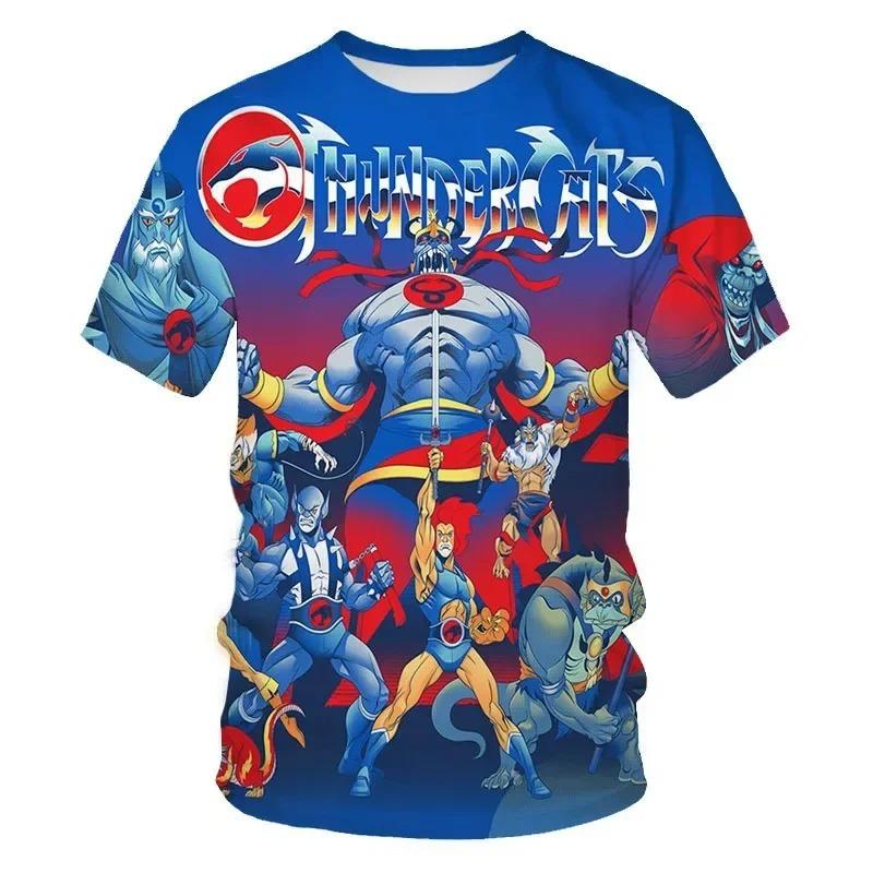 Men's Harajuku style cartoon 3D T-shirt summer new street short sleeved animated theme 3D printed pattern
