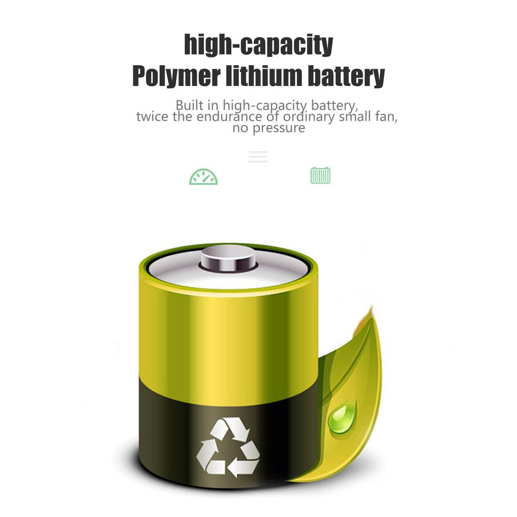 Handheld Fan Portable Rechargeable Battery Operated Desktop With Base 3 Modes For Home Travel Outdoor