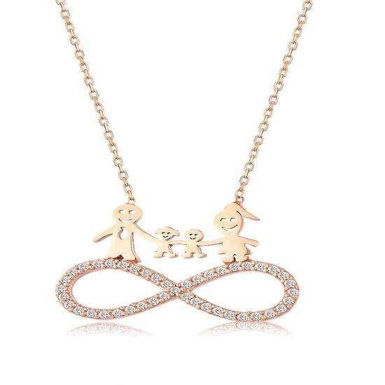 

Женское колье Infinity Family из стерлингового серебра 925 пробы