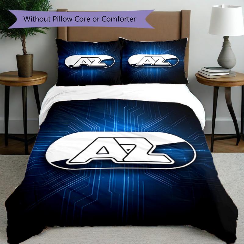 Parure de lit 3 pièces avec housse de couette (1*Housse de couette + 2*Taie d'oreiller, sans noyau), Ensemble de literie imprimé AZ Alkmaar, Décor de chambre à coucher, Toutes saisons, Cadeau d'anniversaire