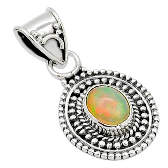 

Натуральный многоцветный эфиопский опал, серебро 925 пробы, опаловый кулон, целебные украшения из драгоценных камней