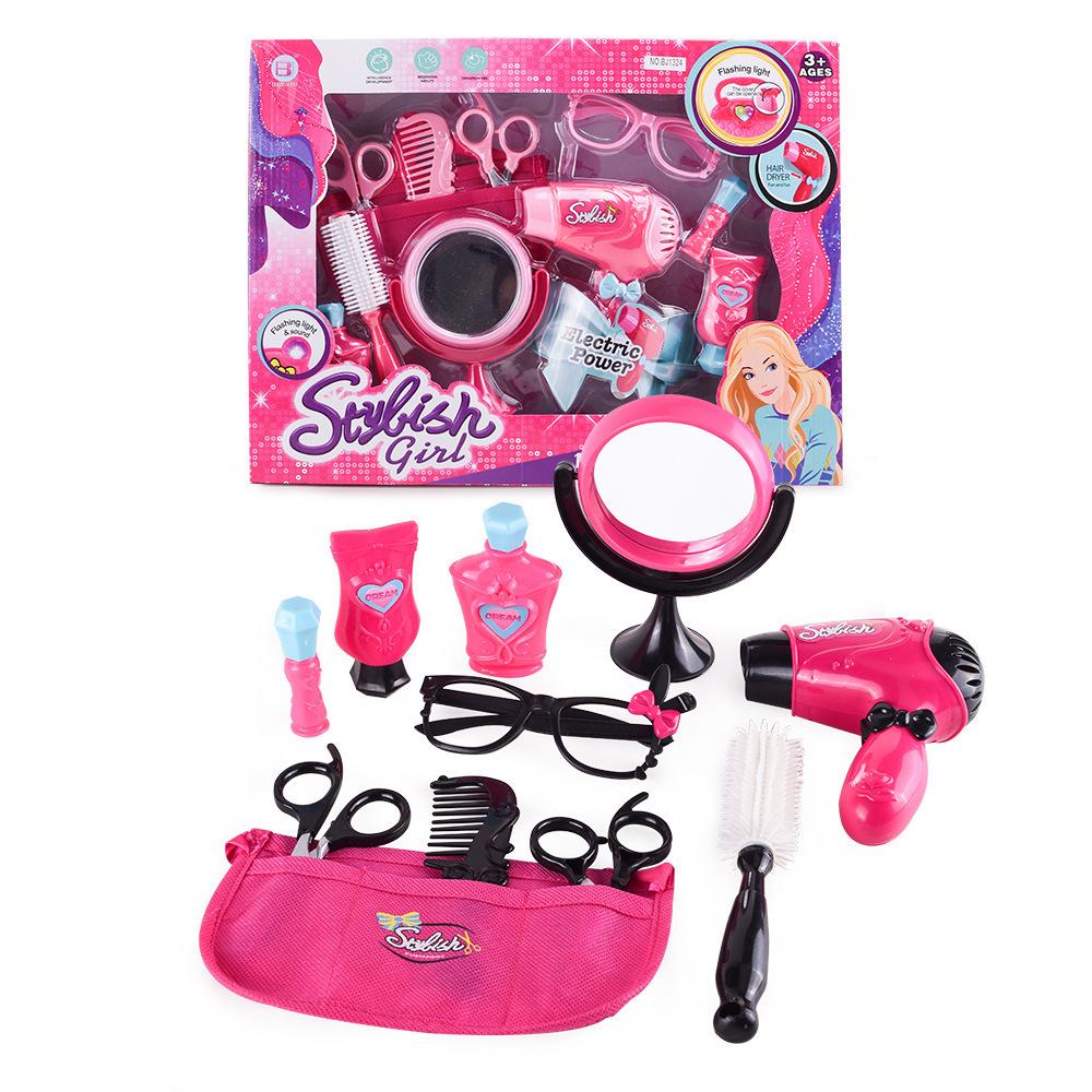 Children'S Simulation Hairdressing Play House Cosmetic Toys Hand Box Dresser Children'S Hairdresser