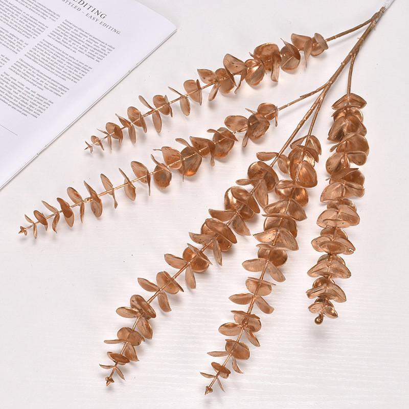 

Eucalyptus Globulus Leaf Simulation Plant Flower Arrangement Wedding Decoration золотой