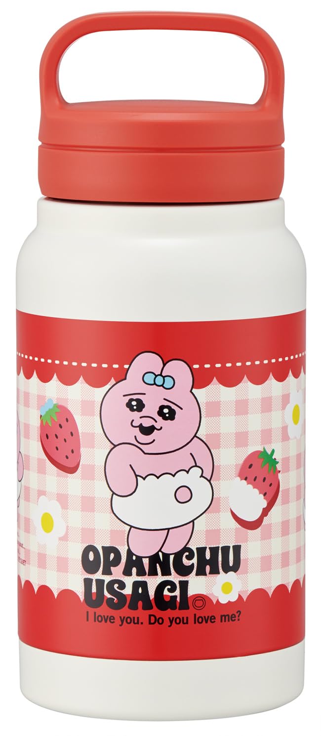 

Термокружка для скейтера из нержавеющей стали с винтовой крышкой, дизайн Кролик и клубника , 350 мл, с ручкой, STSC4-A