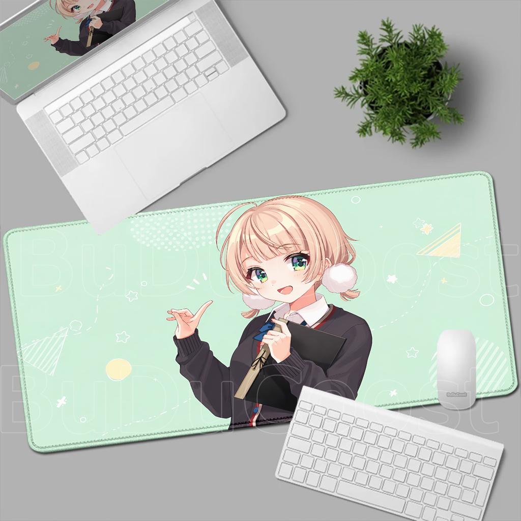 Popular Songs Shukusei Loli Kami Requiem Shigure Kawaii Girl Shigure Ui MousePad HD Non-Slip Rubber Speed Anti-fray Keyboard Mat