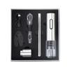 Electric Vino Opener with Foil Cutter Stainless Steel Set SingleButton