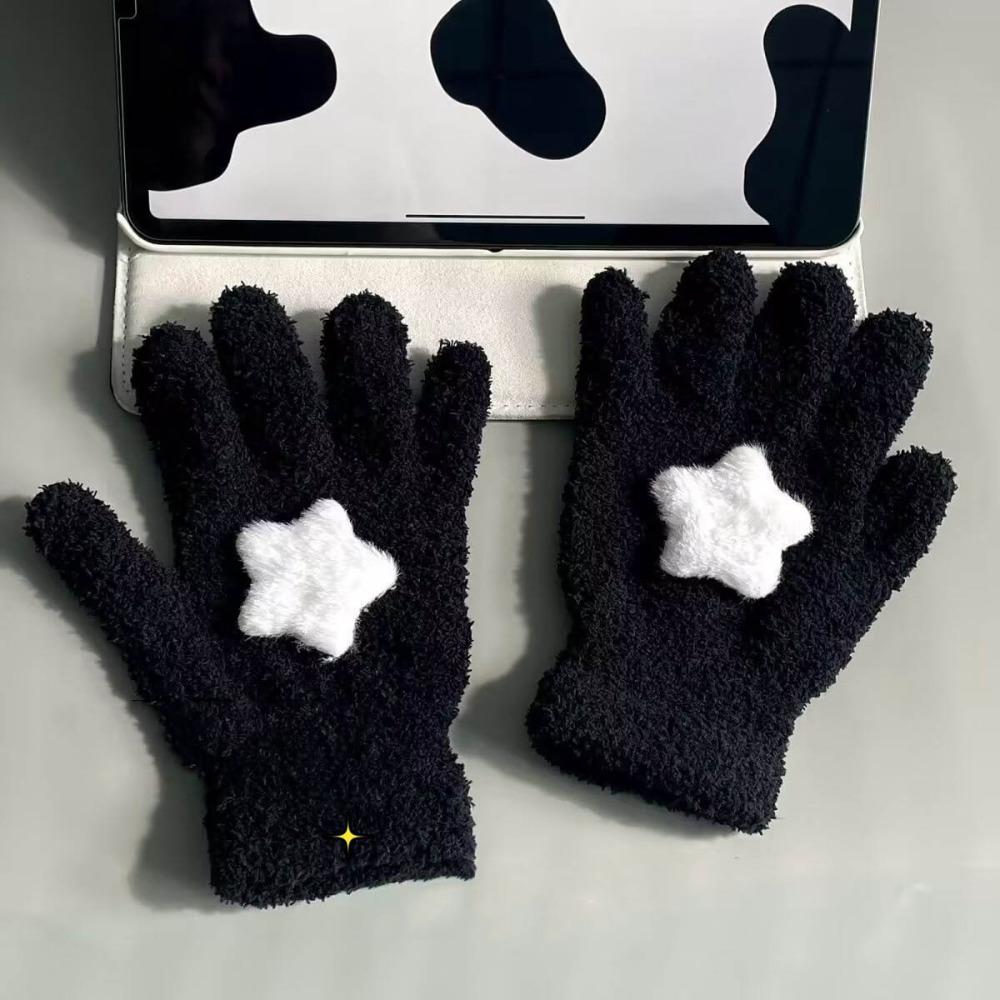 Coral velvet Coral Velvet Gloves Cycling Plush Gloves New Star Plush Gloves  Women
