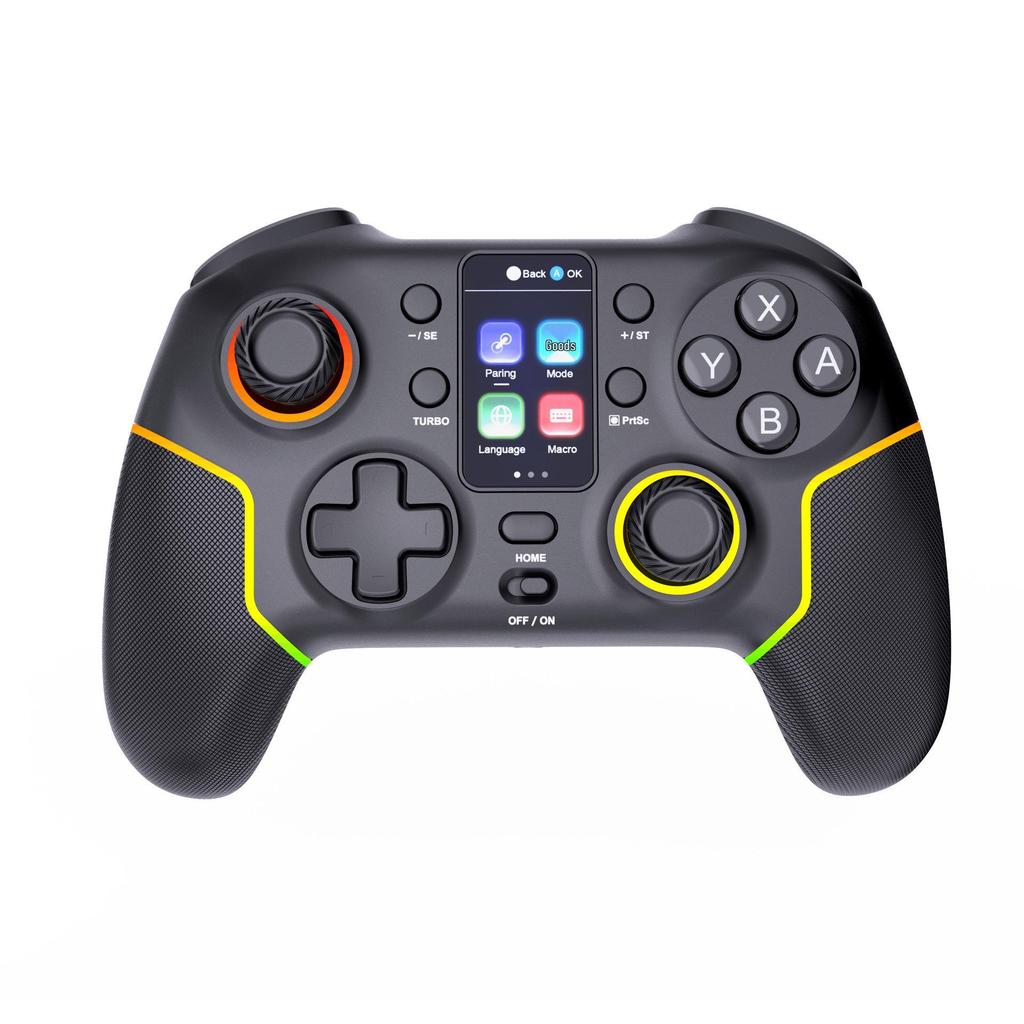 Multiplattform Wireless Bluetooth Game Controller mit Bildschirm & Gyroskop - Kompatibel mit Switch, PC, Android, iOS