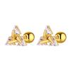 Geometric Triangle Stud Earrings for Men,Stainless Steel Minimalist Cubic Zirconia Earring Gift to Boyfriend Husband Dad Father