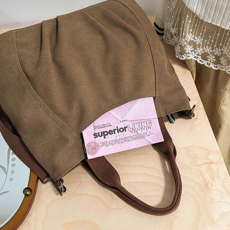 Vintage Shoulder Bag Women's Canvas Tote Bag