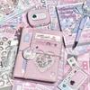 M5 5 Holes Pink Blue Love Cowboy Loose leaf Ledger High Beauty Portable Pocket Notebook