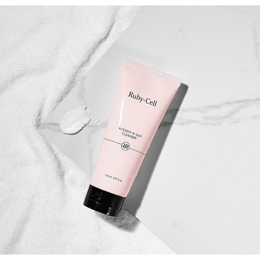 Ruby Cell Intensive 4U Silky Cleanser 150ml Feuchtigkeitsmild für die Pflege empfindlicher Haut Olivenöl, feuchtigkeitsspendend, milde Reinigung, feuchte Haut
