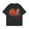 2026 Funny Cat Meme Tshirt Tomato Throwing Kitten Printed Tshirt Couples Tshirt Comfortable P