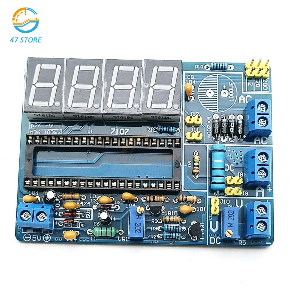 Voltmeter Kit Voltage Meter Electronic Production Suite Multifunctional AC DC Voltmeter DIY Kit for Student Electronic Exercise