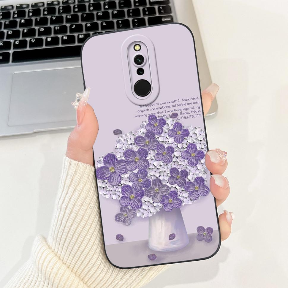 For Xiaomi Redmi 8 2019 Case 6.22" Luxury Flower Painted Cover Soft TPU Shockproof Phone Case For Xiaomi Redmi 8 Redmi8 Bumper
