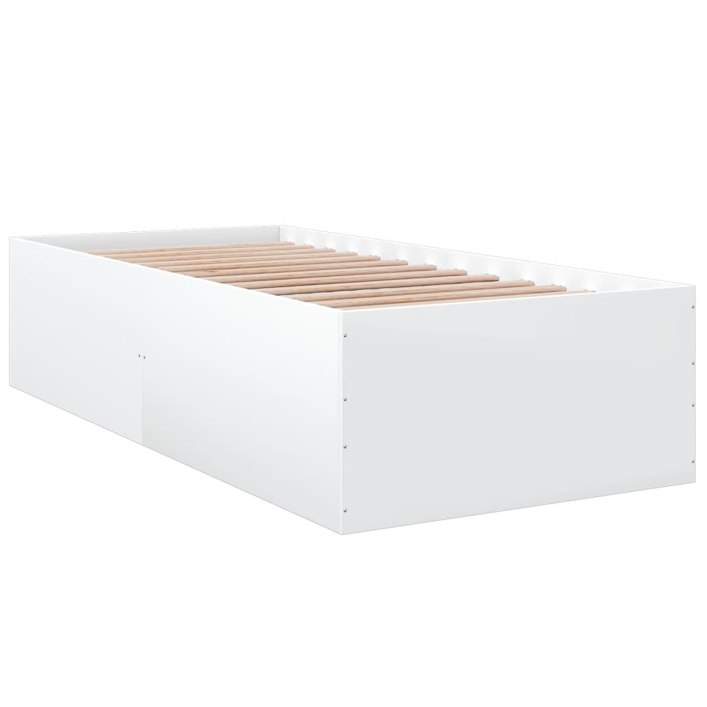 Vidaxl Rama Łóżka, Biała, 90X200 Cm, Materiał Drewnopochodny
