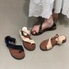 Soft Sole with Skirt Temperament Fairy Style Fashion Sandals Summer Wear 2025 Gentle Open-toed Flat Sandals Tide