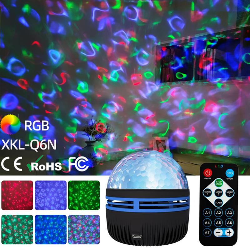 LED Starry Night Light Remote Control Rotating Galaxy Aurora Projection Lamp USB Plug-in Magic Ball Stage KTV Atmosphere Decor