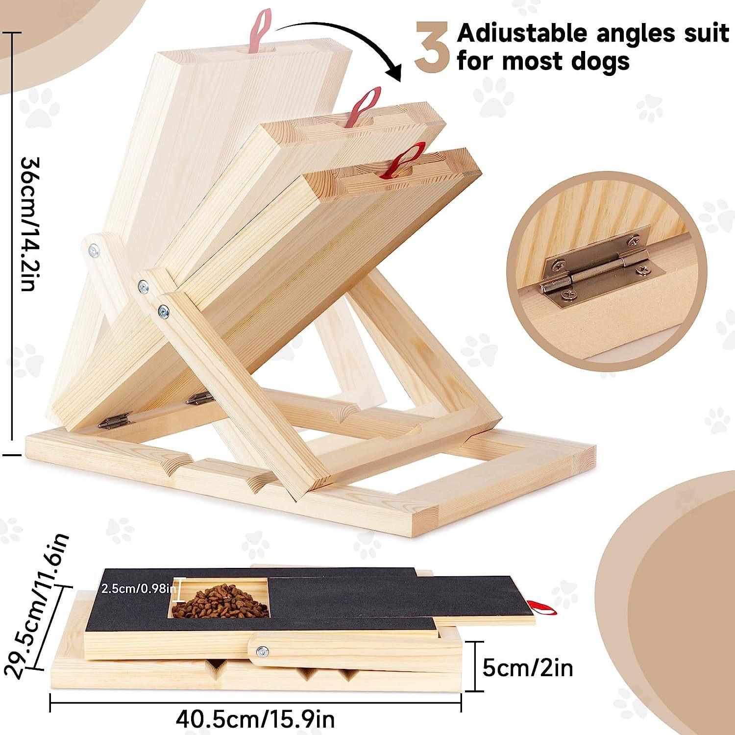 

Solid Wood Dog Scratcher Board Retractable Treat Dispenser Pet Nail Grooming Pad Pet Toy Products