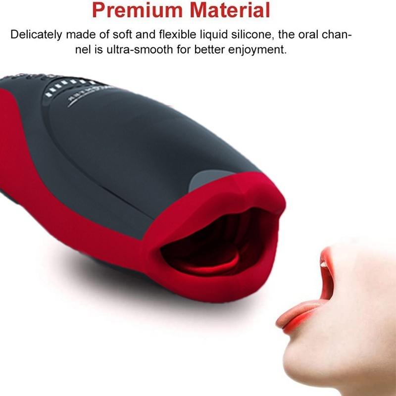 Male Masturbator Cup 3D Realistic Vagina Mouth Smart Vibrating Sucking Pump Pocket Pussy Oral Sex Toys