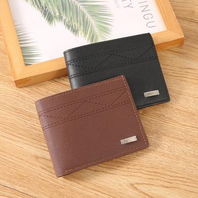 Men's Wallet Short Wallet Change Youth Fashion Embossed Horizontal Soft Leather Clip Large Capacity Multiple Card Slots