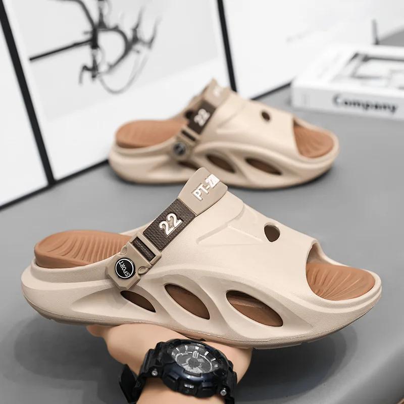 New Men Slippers Summer Casual EVA Soft-soled Platform Slides Sandals Indoor Outdoor Lightweight Walking Beach Shoes Flip Flops