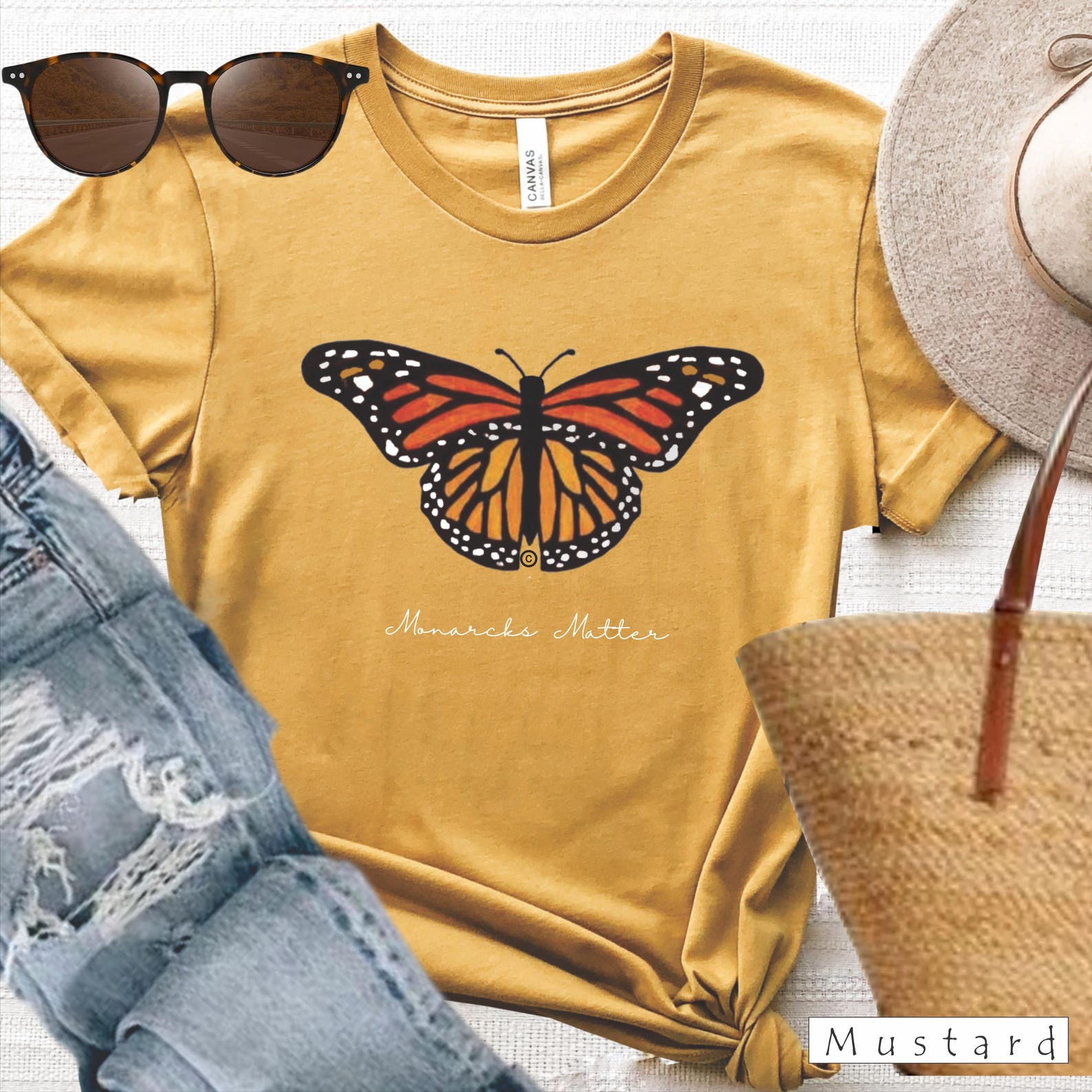 Monarchs Matter Graphic Tee: Eco-Friendly Butterfly Conservation Shirt Gift Ecology S