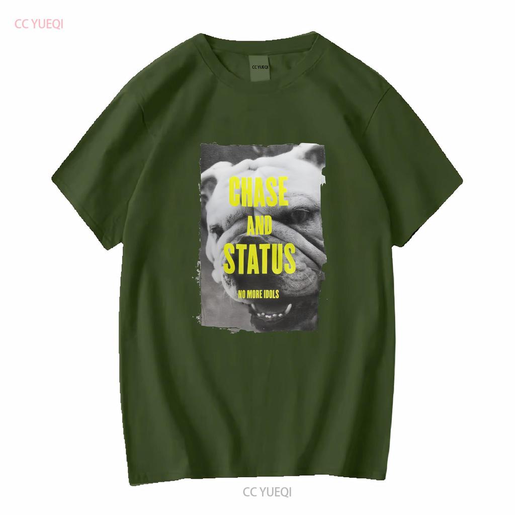Chase And Status No More Idols Soft T Shirt Long Sleeves Vintage Washed Streetwear Stretched Designer Clothes Versatile Fashion