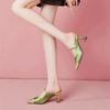  women cute sweet light weight green pointed toe slip on stiletto heel shoes lady casual beige fashion sexy shoes ab795
