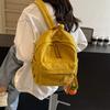 Daily Use Lightweight Corduroy Backpack Casual Solid Color Student Backpack Practical Japanese Style Travel Bag For Women