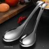 Stainless Steel Large Serving Spoon Thickened Deep Dinner Spoons for Soup Rice Mirror Polished Kitchen Utensil for Home Restaurant Buffet