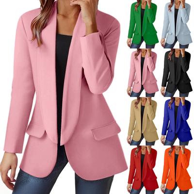Cárdigan Casual de Negocios de Manga Larga con Frente Abierto para Mujer, Chaqueta de Moda,