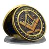 4CM Masonic Freemasonry Souvenir Coin Collection Brotherhood The Eye of Coin Making Good Men Better Commemorative Medal