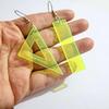 Women Fashion Ruler Acrylic Earrings Creative Triangle Drop Dangle Funny Jewelry for Women Gift Accessories for Girls