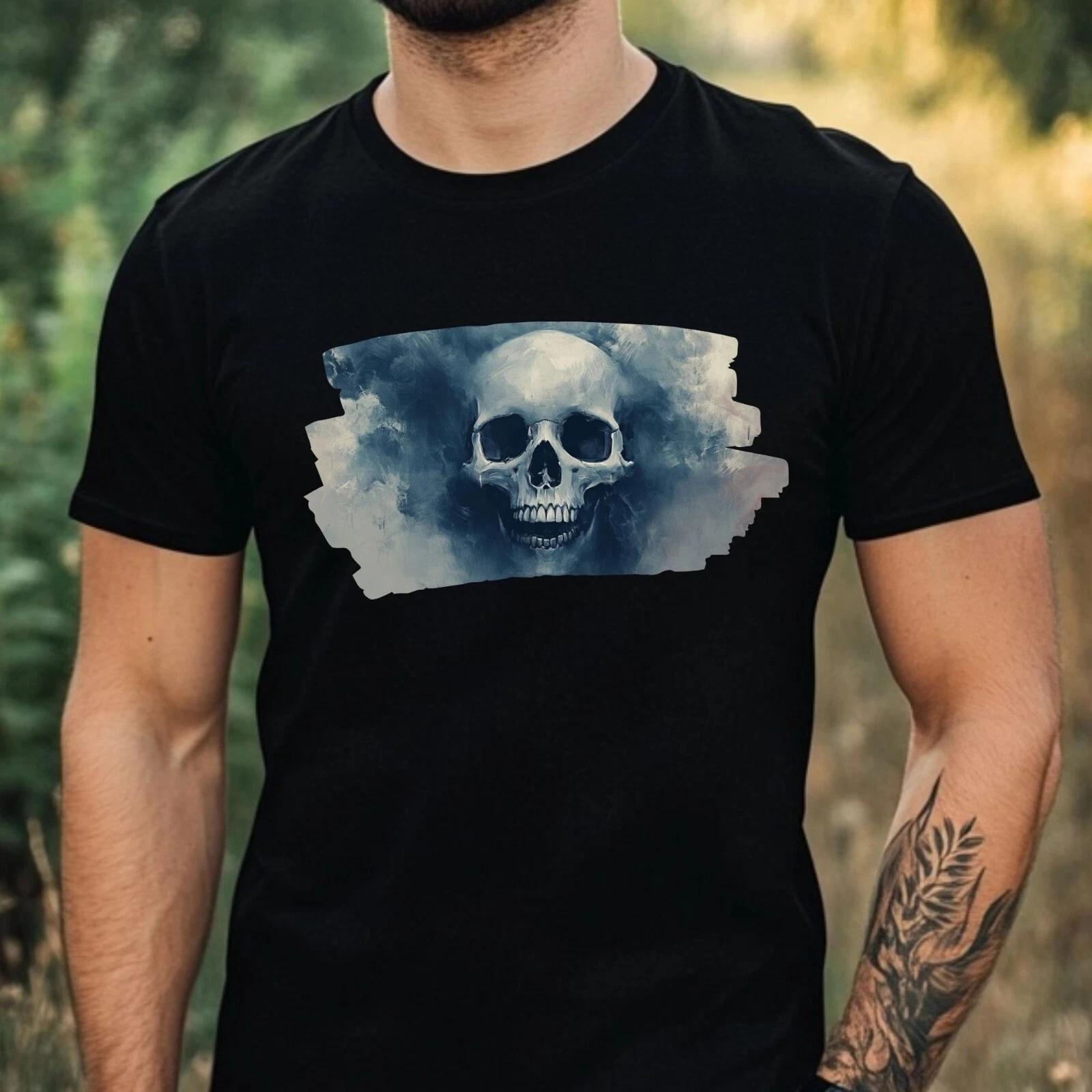 T-Shirt Herren Schädel Portrait Motiv Baumwolle Größe XS bis 5XL XS
