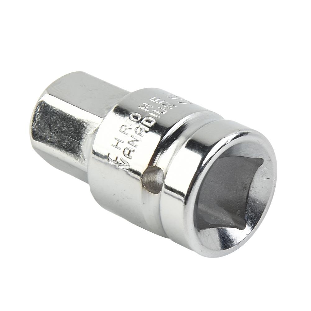 1XSocket 1/2inch 17mm Hex Shank Special Oil Pan Screw Socket Wrench Hexagonal Head For Auto Repairing Hand Tool