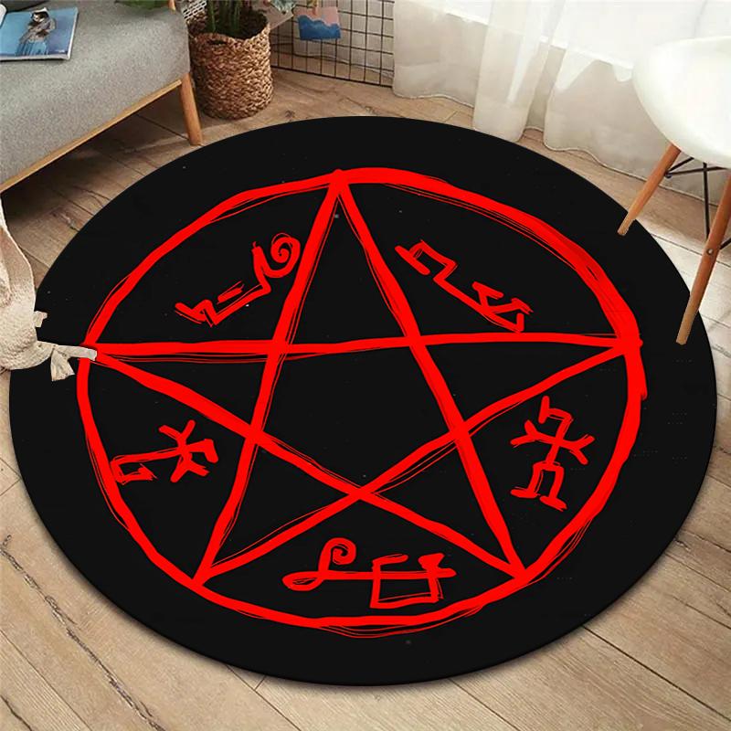 

Supernatural Round Area Rug,Carpet Rug for Living Room Bedroom Sofa Playroom Decor,Non-slip Floor Mat 80cmx80cm