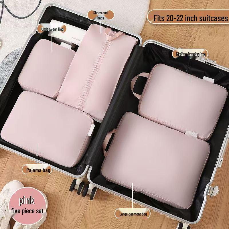 Portable Six-Piece Travel Storage Set: Large Capacity Suitcase Organizer