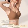 Plus Size Seamless Pilates Full Bust Minimizer Bra, Full Coverage Anti-Sag Side Gathering Curvy Shaping Bra