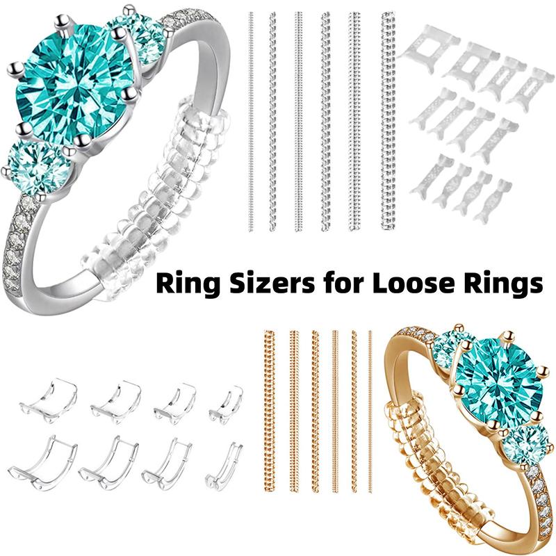 Ring Size Reducer Tools Spiral Spring Based Rings Adjust Invisible Tightener Fixed Loose Ring Size Ring Reduction Pad Essential