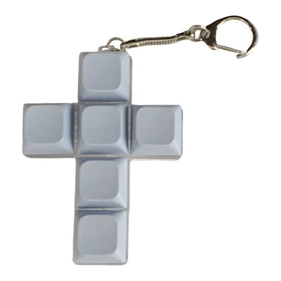 Keyboard Fidget Toy Stress Anxiety Relief 6 Keys Keyboard Clicker Keychain Portable Travel Decompression Button Sensory Toy