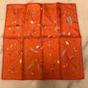 Used Unused Hermes HERMES Egg Silk Carre 40 Bandana Mini Scarf Twilly