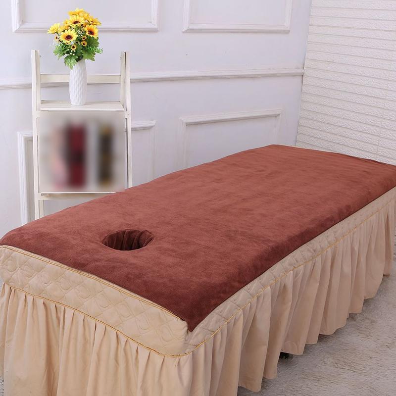 Superfine Fiber Soft Beauty Salon Bed Towel With Hole SPA Massage Bed Table Cover Massage Physiotherapy Thicken Bath Towel