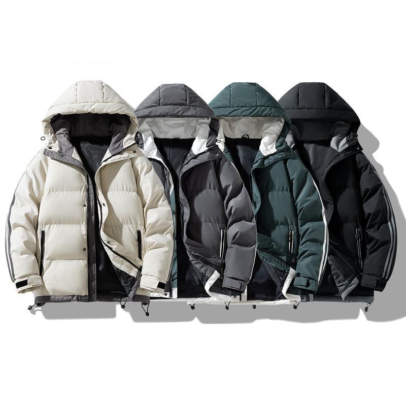 Winter cotton clothes men's new loose warm couple jacket trend thickened hooded bread jacket