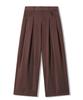 TRILLION Double Inverted Tuck Wide Pants [Brown]