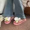 Fashion Comemore Summer Women's Flip-Flops Flowers Sweet Cute Multi-Color Slippers for Party Outdoor Vacation Indoor Home Flat Slides