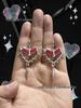 Cross-border Dark Gothic Punk Moth Rivet Heart Cone Thorns Earrings